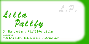 lilla pallfy business card